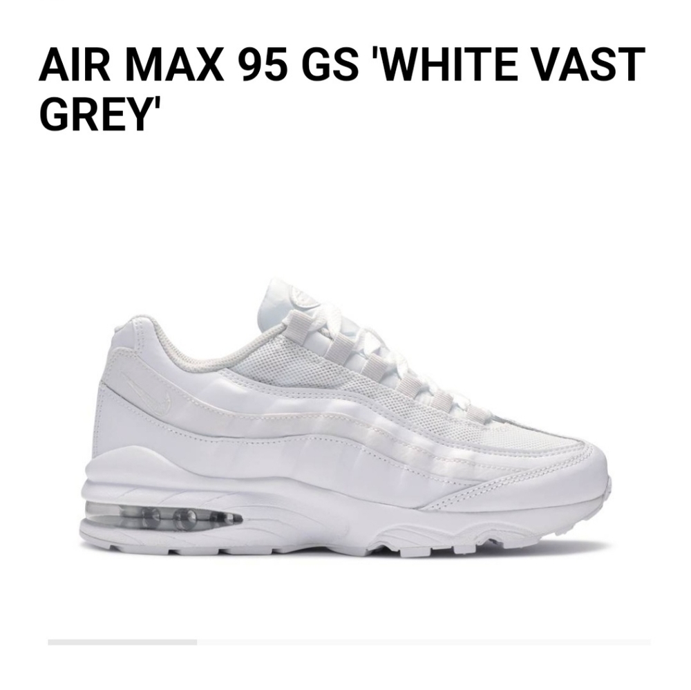 NIKE Air Max 95 GS White Vast Grey - Picture 12 of 13